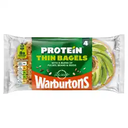 Iceland Warburtons 4 protein thin bagels seeded offer