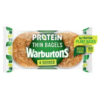 Iceland Warburtons 4 protein thin bagels seeded offer
