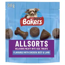 Iceland Bakers dog treat chicken, beef and beef allsorts 98g offer