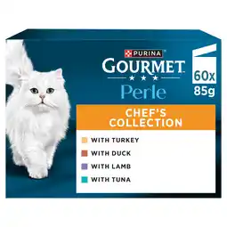 Iceland Gourmet perle cat food chef's collection mixed 60 x 85g offer