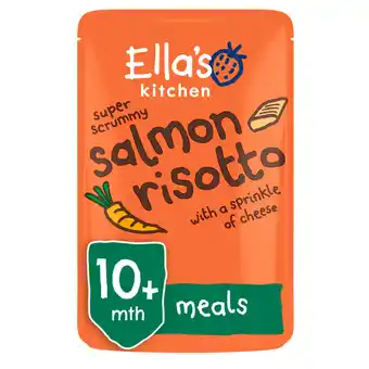 Asda Ella's kitchen organic salmon risotto with cheese baby pouch 10+ months offer