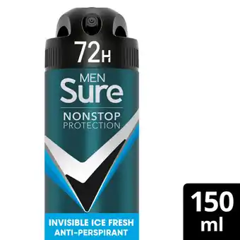 Asda Sure ice fresh nonstop protection anti-perspirant deodorant aerosol offer