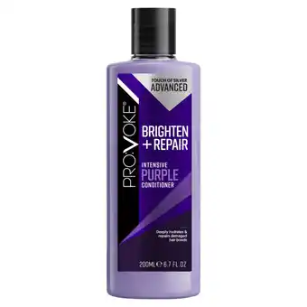 Asda Pro:voke touch of silver advanced brighten + repair intensive purple conditioner offer