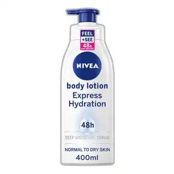 Asda Nivea body lotion fast absorbing express hydration offer