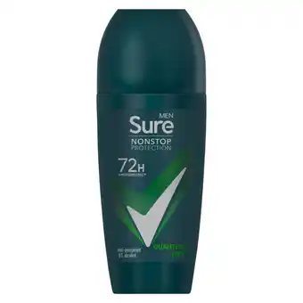 Asda Sure men antiperspirant deodorant roll on nonstop quantum dry offer