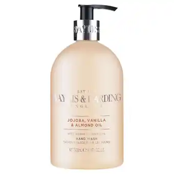 Asda Baylis & harding jojoba, vanilla & almond oil handwash offer