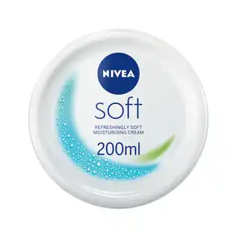 Asda Nivea soft moisturising cream for face hands and body offer