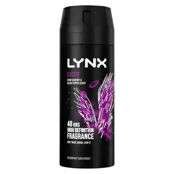 Asda Lynx excite body spray offer