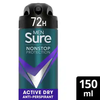 Asda Sure active dry nonstop protection anti-perspirant deodorant aerosol offer