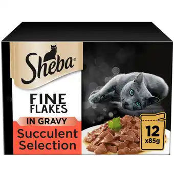 Asda Sheba fine flakes cat food pouches succulent selection in gravy offer