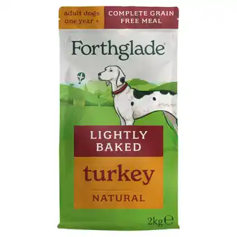 Asda Forthglade lightly baked natural dry dog food turkey adult dogs one year+ 2kg offer
