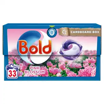 Asda Bold all-in-1 pods washing liquid capsules 33 washes, pink blossom offer