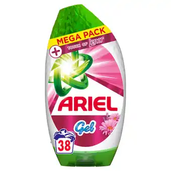 Asda Ariel washing liquid laundry detergent gel + touch of lenor, 38 washes offer