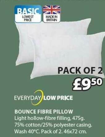 JYSK Bounce Fibre Pillow offer