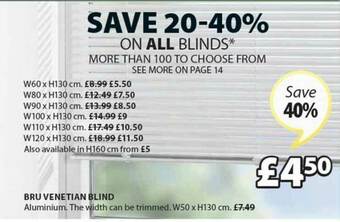 JYSK Bru Venetian Blind offer