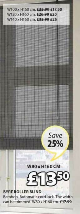 JYSK Byre Roller Blind offer