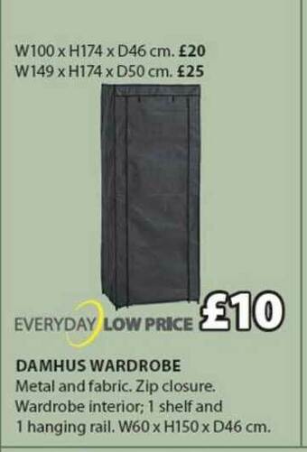 JYSK Damhus Wardrobe offer