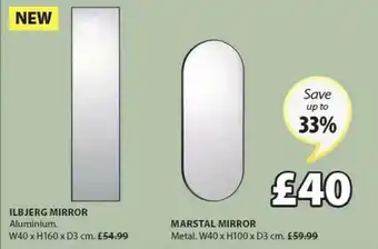 JYSK Ilbjerg Mirror Or Marstal Mirror offer