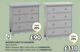JYSK Bakken Chest Of Drawers offer