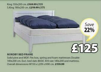JYSK Nordby Bed Frame offer