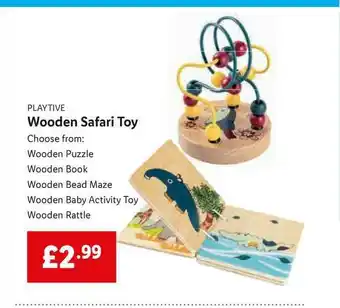 Lidl Playtive Wooden Safari Toy offer