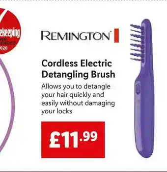 Lidl Remington Cordless Electric Detangling Brush offer