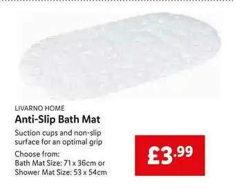 Lidl Livarno Home Anti-Slip Bath Mat offer