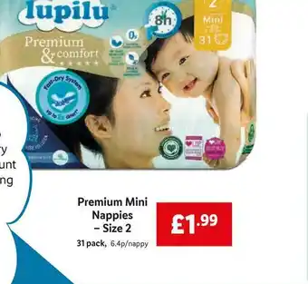 Lidl Premium Mini Nappies - Size 2 offer