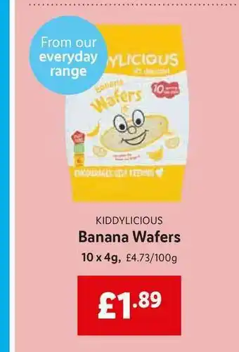 Lidl Kiddylicious Banana Wafers offer