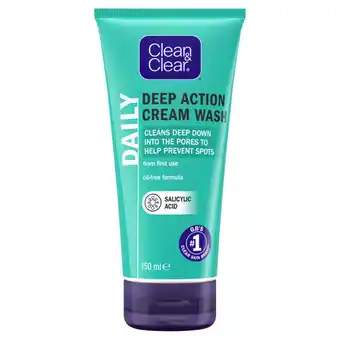 Asda Clean & clear deep action cream wash offer
