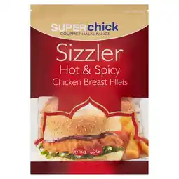 Iceland Superchick sizzler hot & spicy chicken breast fillets 1kg offer
