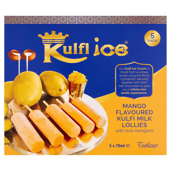 Iceland Kulfi ice mango flavoured kulfi milk lollies 5 x 70ml offer