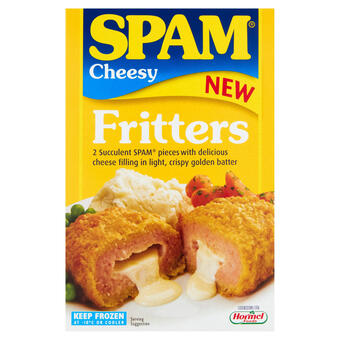 Iceland Spam cheesy fritters 250g offer