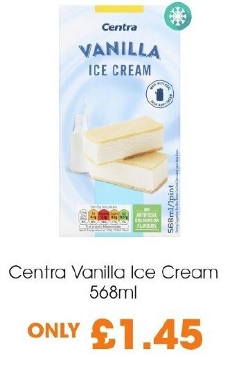 Centra Vanilla Ice Cream 568ml