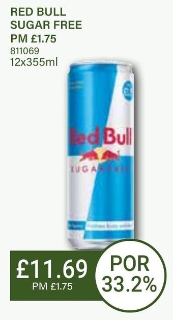Bestway RED BULL SUGAR FREE 12x355ml offer
