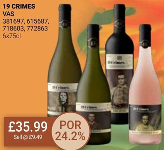 Bestway 19 CRIMES 6x75cl offer