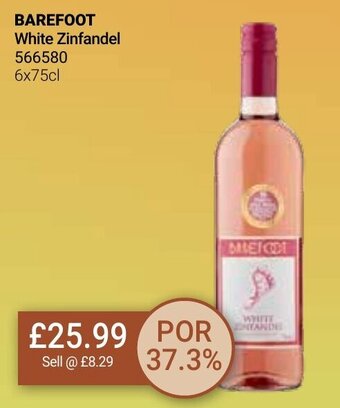 Bestway BAREFOOT White Zinfandel 6x75cl offer
