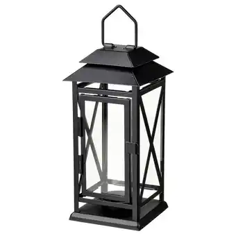 IKEA Befästa lantern for tealight, in/outdoor, black, 22 cm offer