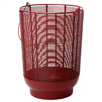 IKEA Aromatisk lantern for block candle, red, 30x23 cm offer
