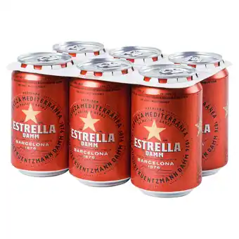 Sainsbury's Estrella damm lager beer cans 6x330ml offer