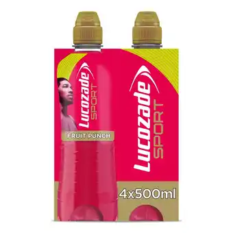 Sainsbury's Lucozade sport drink fruit punch 4x500ml offer