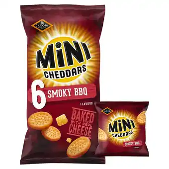 Sainsbury's Jacob's mini cheddars smoky bbq flavour x6 138g offer
