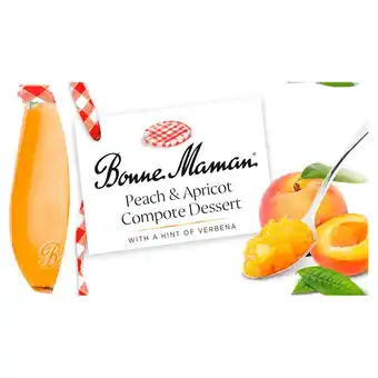 Sainsbury's Bonne maman peach & apricot compote dessert 2x130g offer