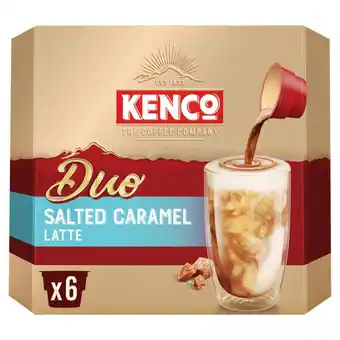 Kenco duo salted caramel latte instant coffee x6