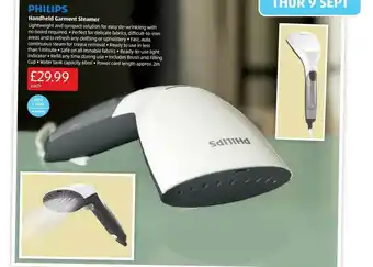 Aldi Philips Handheld Garment Steamer offer
