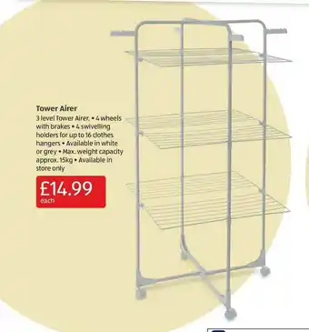 Aldi Tower Airer offer