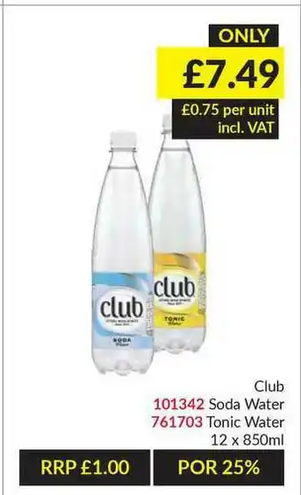 Musgrave MarketPlace Club Soda Water Or Tonic Water offer