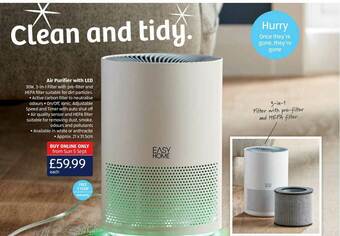Aldi Air Purifier With LED offer