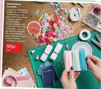 Aldi Haberdashery Essentials offer