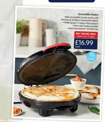 Aldi Quesadilla Maker offer